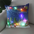 Ljojo LED Christmas Light Pillowcase 45cm - Super Soft Polyester Home Decor