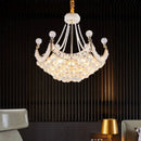 Ljojo Luxury Living Room Crystal Chandelier LED Ceiling Lighting Staircase European-Style Gold Nordic Glamour