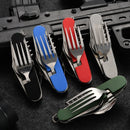 Ljojo 4-in-1 Stainless Steel Camping Utensils Set