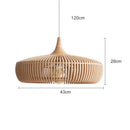 Danish Design Walnut Restaurant LED Pendant Light by Ljojo | Wood Birdcage Chandelier Island Room Teahouse Lamp