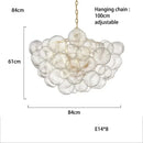 Glass Ball LED Chandelier for Living Room Modern Creative Home Decor by Ljojo