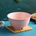 Ljojo 17cm Round Wheat Straw Noodle Bowl - Creative Kitchen Tableware