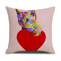 Funny Cats Print Pillow Case for Home Decor by Ljojo: 45x45cm Linen Cover