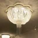 Ljojo Luxe Chrome Art Ceiling Light with Aluminum Chain Tassel