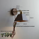 Ljojo LED Wall Sconce Walnut Wood Rotate Stair Light Fixture Nordic Modern Style