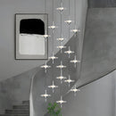 Ljojo LED Staircase Chandeliers: Modern Home Pendant Light Lamps for Living Room