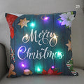 Ljojo Merry Santa Claus LED Light Pillow Cover - Home Decoration