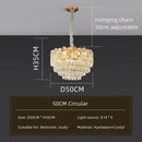 Ljojo Luxury Crystal Chandelier: High End Bedroom Living Room Pendant Light