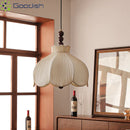 Japanese Wabi Sabi LED Pendant Light for Home Decoration | Fabric Fruit Disk-Shaped Chandelier by Ljojo