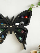 Ljojo™ Lotus Moon Butterfly Essential Oil Crystal Display Wall Shelf - Gothic Boho Home Decor