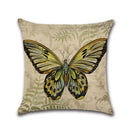 Butterfly Pattern Pillow Case Animal Decorative Linen Cushion Cover for Ljojo Home Decoration