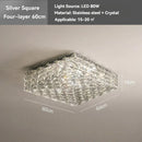 Ljojo Modern Gold Crystal Chandelier Ceiling Lamp for Dining Living Bedroom Island Decor