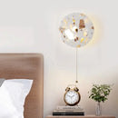 Ljojo LED Wall Lamp - Nordic Modern Design with Pull Chain Switch, Terrazzo Pattern for Living Room, Bathroom, Stair Lights