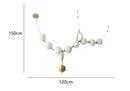 French Cream Designer Pearl Chandelier Luxury Pendant Light for Dining Table by Ljojo.
