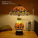 Ljojo Luxe Stained Glass Table Lamp for Living Room and Bedroom