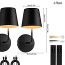 Ljojo LED Touch Wall Lamp Stepless Dimming Modern Indoor Lighting for Bedrooms Stairway