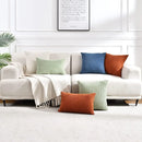 Boho Striped Corduroy Farmhouse Pillow Covers, Soft & Fluffy - Ljojo Brand