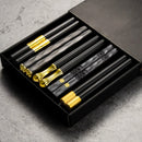 Ljojo Metal Chopsticks Set: Japanese & Chinese Sushi Alloy Non-slip Reusable Sticks