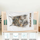 Ljojo Maine Coon Cat Lightweight Flannel Fleece Blanket