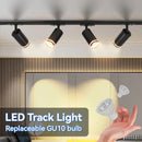 Ljojo LED Track Light Clothing Store Focus Rail Spot GU10 Chandelier Spotlight