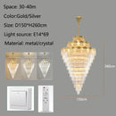 Large LED Crystal Chandelier for Modern Duplex Villa Living Room by Ljojo