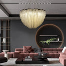 Ljojo Luxury Crystal Beading Chandelier Dimmable LED Lighting Fixture for Dining Room & Kitchen Island