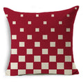 Geometric Linen Seat Cover 45x45cm for Home Decor - Ljojo