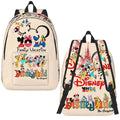 Ljojo Mickey Mouse Canvas Backpack: Large Capacity School Bag for Kids