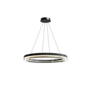 Ljojo Modern Glass Circle Led Chandeliers Dimmable Pendant Lights for Living Room