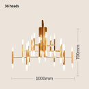Ljojo Modern Golden Pendant Light Chandelier for Elegant Nordic Living Room Decor