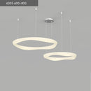 Modern Chandelier Smart LED Ceiling Lights | Creative White Ring for Living Room by Ljojo