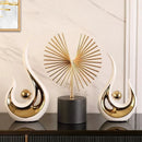 Ljojo™ Gold Swan Lovers Porcelain Figurines Room Decor Crafts
