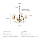 Ljojo Retro Medieval Chandelier American Vintage Rustic Pendant Light Fixture
