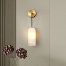 Luxury Spanish Snow Marble Wall Lamp for Living Room, Solid Copper & Alabaster, Indoor Home Decor by Ljojo