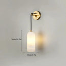 Luxury Spanish Snow Marble Wall Lamp for Living Room, Solid Copper & Alabaster, Indoor Home Decor by Ljojo