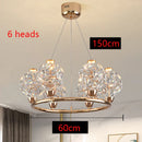 Ljojo Luxury Crystal Living Room Chandelier - Modern Dining Room Pendant Lamp