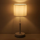 LED 5w Rechargeable Table Lamp Cordless Dimmer Reading Light Copper White Linen USB Touch
