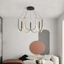 Ljojo Modern U Shape Ceiling Led Chandeliers for Living Room Luxury Home Decor Fixture