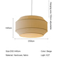 Nordic Wabi-Sabi Fabric Led Pendant Chandelier by Ljojo