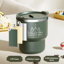 Ljojo 304 Stainless Steel Coffee Cup with Lid, Double-Layer Anti-Scalding Travel Mug