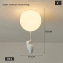 Polar Bear Glass Ball LED Pendant Lights for Living Room Home Decoration by Ljojo