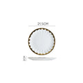 Ljojo Light Luxury Ceramic Dinner Plate for Steaks, Noodles, Fruits, and Dim Sum