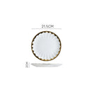 Ljojo Light Luxury Ceramic Dinner Plate for Steaks, Noodles, Fruits, and Dim Sum