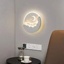 Ljojo LED Cloud Stars Moon Wall Lamp for Kids' Room and Bedroom Aesthetic Lighting