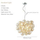 Bubble Glass LED Hanging Chandelier Lighting for Living Room Home Decor by Ljojo