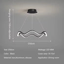 LED Chandelier: Wavy Ring Nordic Style Lighting by Ljojo
