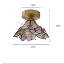 Ceiling Chandeliers Modern Tiffany Glass Pendant Light for Bedroom Kitchen - Ljojo