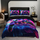 Ljojo 3D Basketball Controller Quilt Cover Set with 2 Pillowcases, High-definition Printing