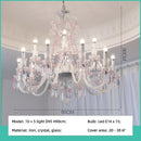 K9 Crystal Chandelier Pendant Light - Elegant White E14 LED Luxury Home Decor by Ljojo