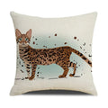 Funny Cats Print Pillow Case for Home Decor by Ljojo: 45x45cm Linen Cover